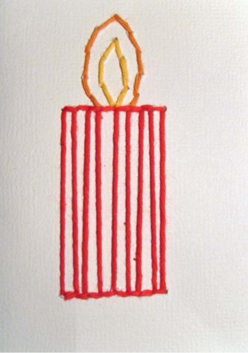 Gestickte Weihnachtskarten